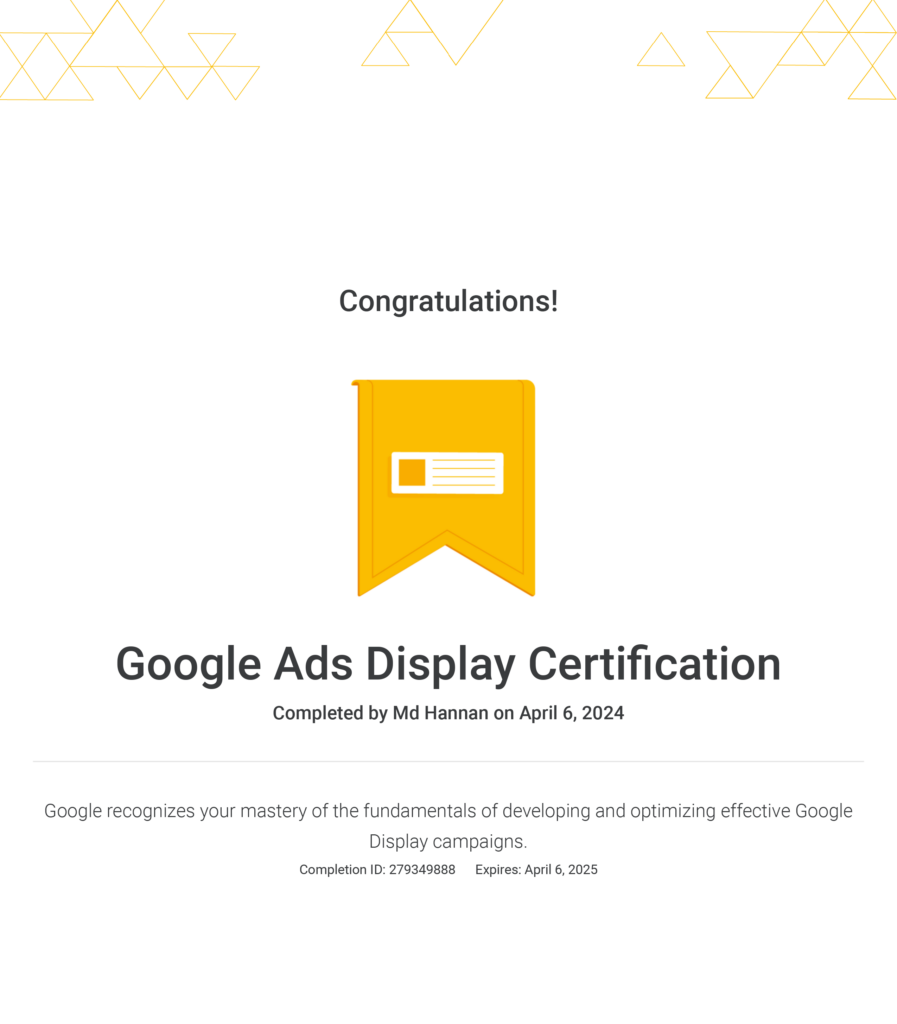 Google Ads Display Certification